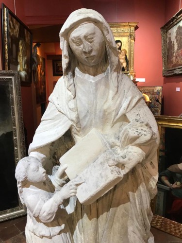 Sainte Anne et la Vierge, XVIe siècle - Sculpture Style Renaissance