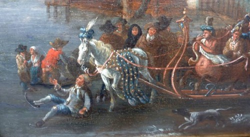 XVIIIe siècle - Scene de Carnaval - Attribué à Andreas Martin (1699 -1763)
