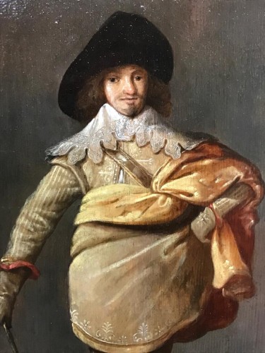 Portrait d'un gentilhomme, Pieter Jansz Quast (1606-1647) - Tableaux et dessins Style Louis XIII