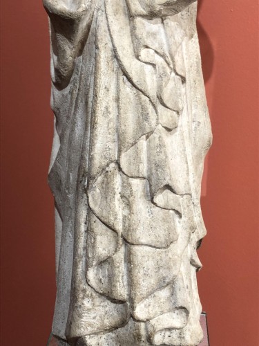 Vierge à l'enfant, époque Gothique - Travail Lorrain milieu du XIVe siècle - Poisson et Associés