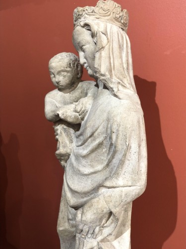 Vierge à l'enfant, époque Gothique - Travail Lorrain milieu du XIVe siècle - Moyen Âge