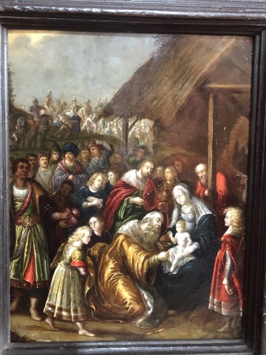 Presentation to the Magi, 17th century - Paintings & Drawings Style Louis XIII