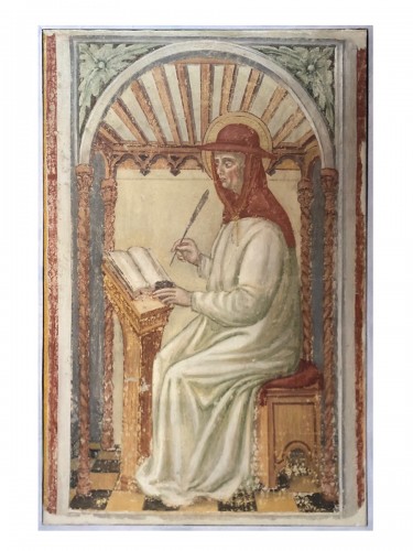 Saint Jérôme, Fresque du Quattrocento - Italie du nord milieu du XVe siècle