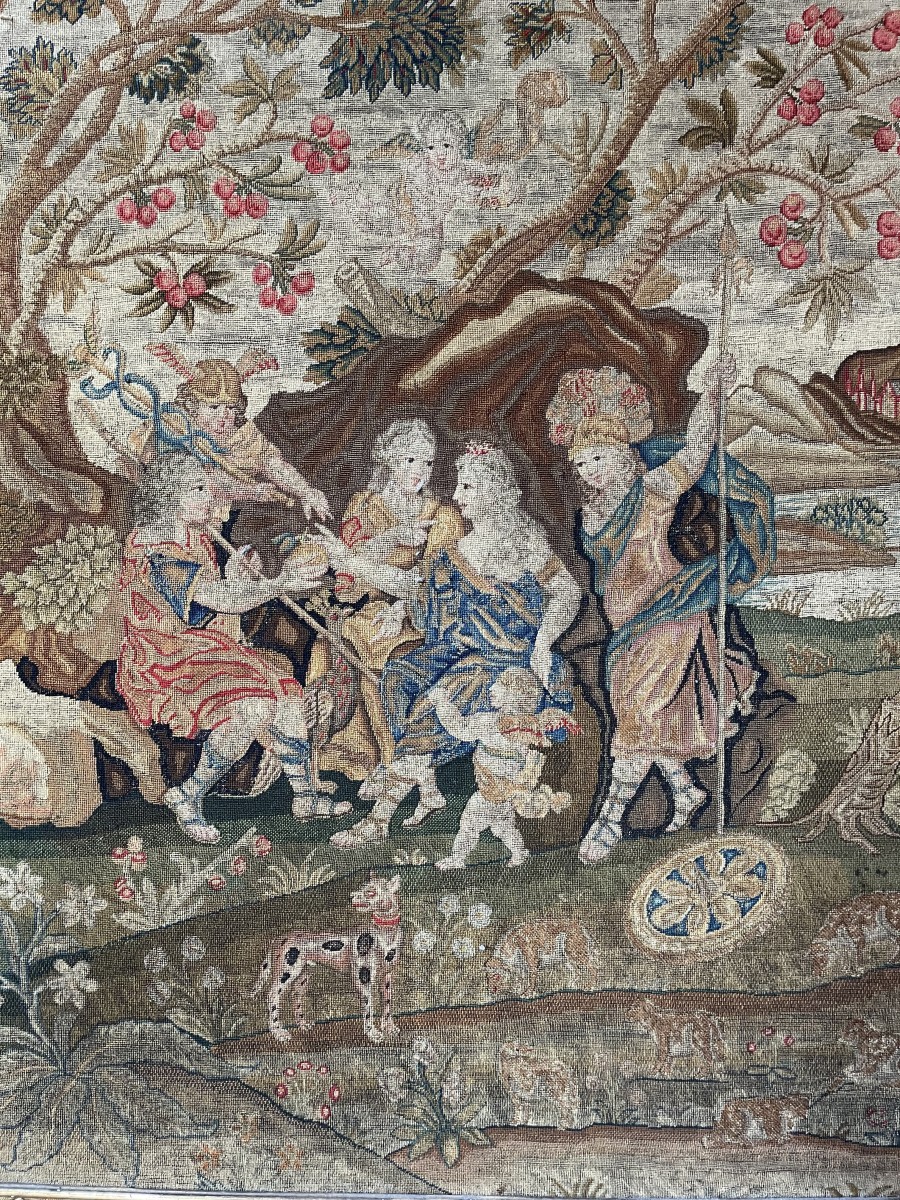 Écran de cheminée avec chinoiserie