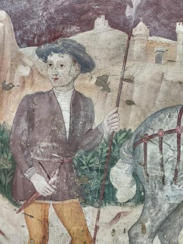 Tableaux et dessins  - Fresque,Saint Martin Quattrocento, Italie du nord,milieu du XVe siècle