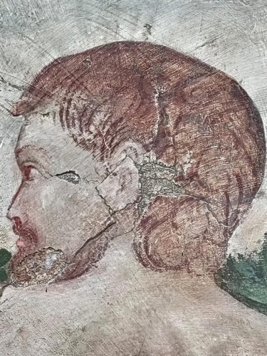 Fresco, Saint Martin, Quattrocento - Northern Italy mid 15th century - 