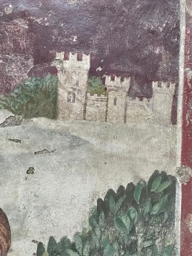 XIe au XVe siècle - Fresque,Saint Martin Quattrocento, Italie du nord,milieu du XVe siècle