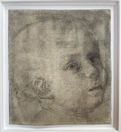 <= 16th century - Study Of A Child&#039;s Head, attributed To Cesare Da Sesto (1447 - 1523)