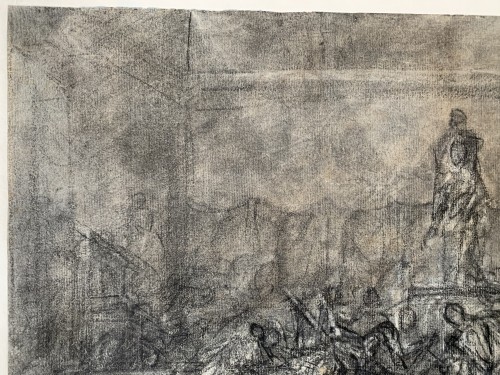 Attribué à Jacques Louis David (1748 – 1825) - Dessin pour la mort de Jules César - Poncelin de Raucourt Fine Arts