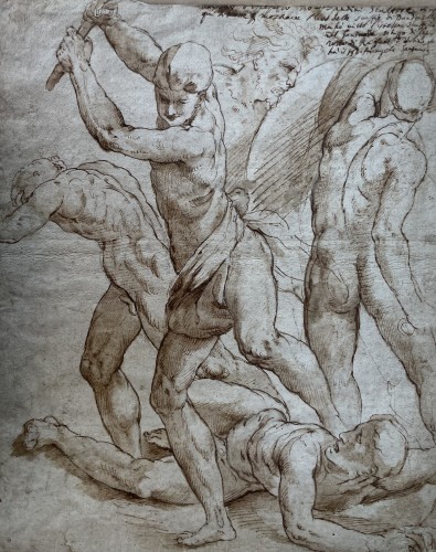Jacopo Zanguidi Dit Bertoja (1544 - 1574) - Important dessin du XVIe siècle