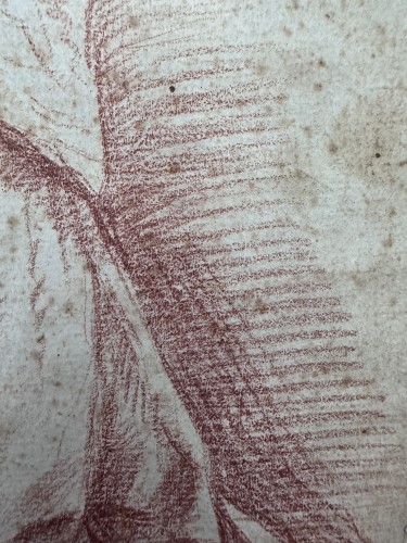 Tableaux et dessins Tableaux XVIIe siècle - École italienne du XVIIe siècle - Étude pour la vision de Saint Antoine