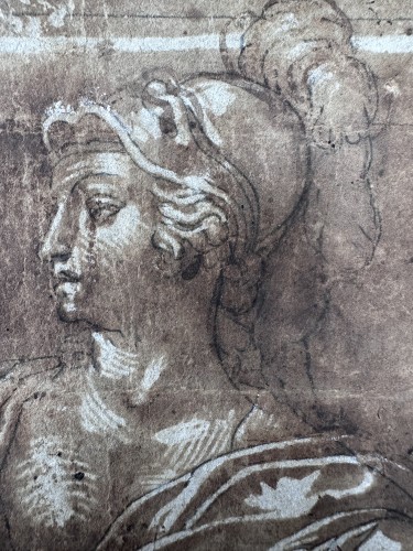Paintings & Drawings  - Study of Pallas Athena - Ambrogio Giovanni Figino (1553 - 1608)