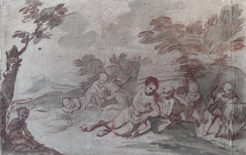 Nymph And Cupids, french school of the 17th century