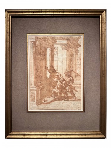 Baldassare Peruzzi (1481-1536) - The Assassination Of Caligula, Old Drawing