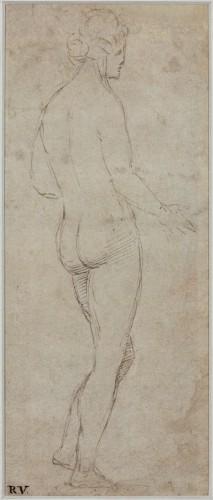 Timoteo Viti (1469-1523) Étude de femme nue - Tableaux et dessins Style Renaissance