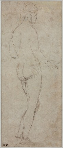 Timoteo Viti (1469-1523) Study of a female nude - Paintings & Drawings Style Renaissance