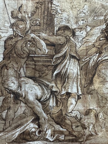 XVIIe siècle - L'offrande des trois mages, attribué à Valerio Castello (1624 - 1659)
