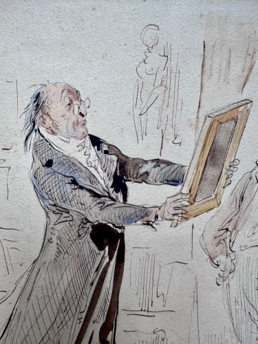 Henri-alfred Darjou (1832 – 1874) - L’antiquaire - Tableaux et dessins Style Art nouveau