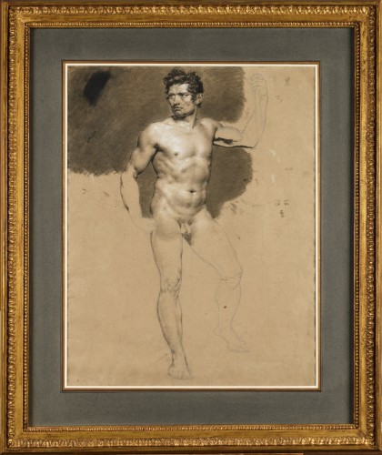 Académie d'homme nu, attribué à Constance Charpentier (1767-1849)