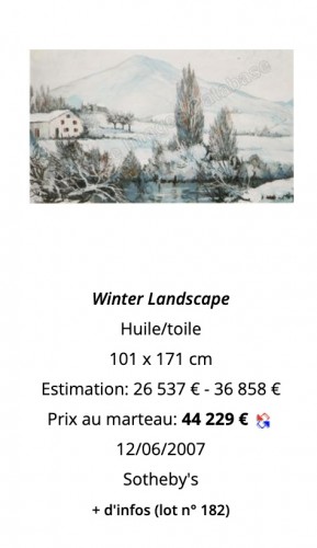 20th century - Alexandre Altmann (1878-1932) - Snowy Landscape, 1915flag