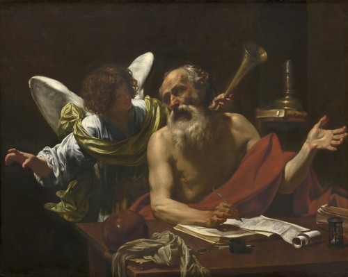 Tableaux et dessins Dessin, Aquarelle & Pastel - Gabriel Lemonnier (1743 – 1824) - Saint Jérôme et l’Ange, d’après Simon Vouet