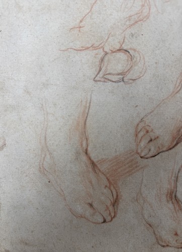 Étude de pieds et esquisse de figure, Attribué à Jacob JORDAENS (1593 – 1678) - Poncelin de Raucourt Fine Arts