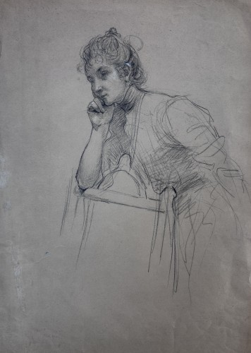 Maurice Chabas (1862 – 1947) - Jeune femme pensive