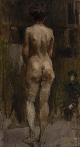 Femme nue de dos, Attribué à Isaac Israels (1865-1934)