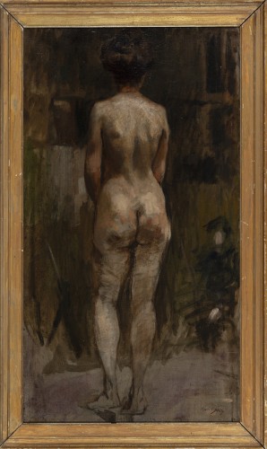 Nude Woman, From Behind, Attributed To Isaac Israels (1865-1934) - Paintings & Drawings Style Art nouveau