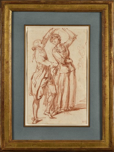 Couple dansant, attribué à Charles-nicolas Cochin Le Jeune (1715 – 1790)