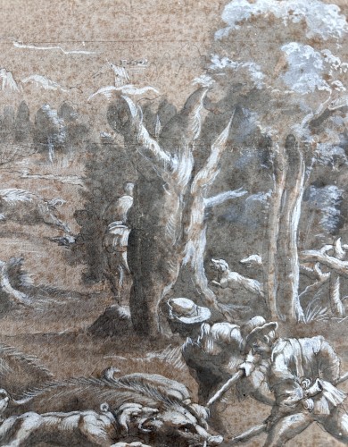 Scène de chasse, attribué à Jan Van Der Straet, Dit Stradanus (1523 –1605) - Poncelin de Raucourt Fine Arts