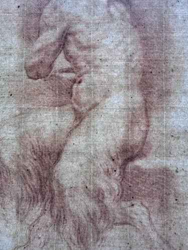 École Bolonaise vers 1670–1680 - Étude de satyre assis, vu de dos - Renaissance