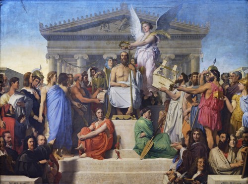Apelles holding his palette and brushes, attributed To Jean-auguste-dominique Ingres (1780 – 1867) - Paintings & Drawings Style Restauration - Charles X