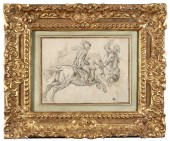 Étude d’un cavalier chargeant son adversaire, attribué à Joseph Parrocel (1646–1704) 