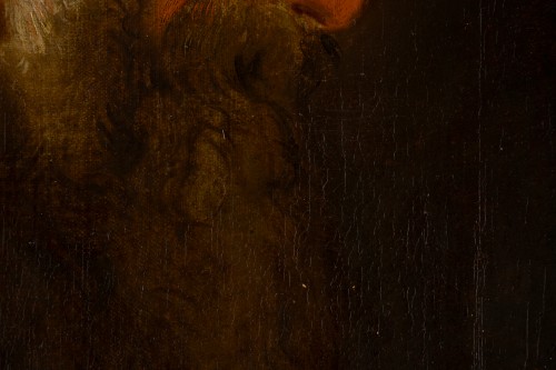 XVIIe siècle - Étude de tête d’homme barbu, Atelier de Van Dyck