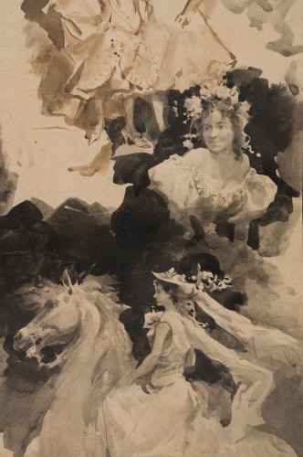 Tableaux et dessins Dessin, Aquarelle & Pastel - Études de femmes, Attribué à Giovanni Boldini (1842–1931)