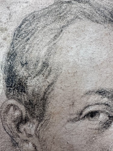 Tableaux et dessins Dessin, Aquarelle & Pastel - Portrait d’un gentilhomme, École romaine, début XVIIe siècle