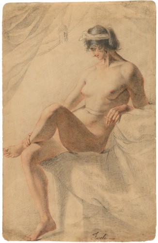 Antiquités - Study of a Female Nude, circle of Johann Heinrich Füssli (1741–1825) 