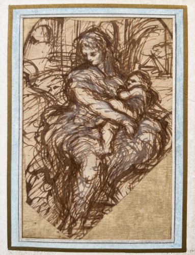 Italian School of the 16th Century - Virgin And Child - Paintings & Drawings Style Renaissance