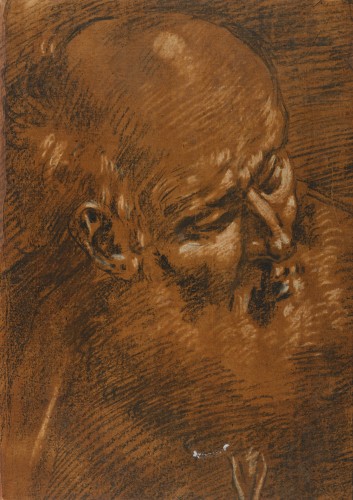 Giacomo Cavedone (1577 – 1660) Tête d’un vieillard