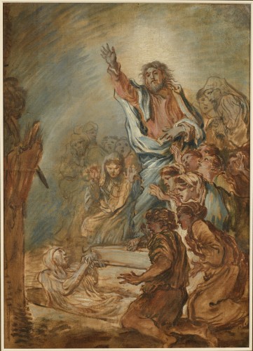 La Résurrection de Lazare, Giovanni Benedetto Castiglione, called Il Grechetto (1609 – 1664)