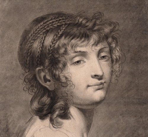 Paintings & Drawings  - Pauline Auzou (1775–1835), Portrait Of A Young Woman With Braids, Circa 180