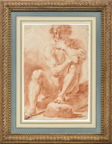 Étude d’un nu masculin, attribué à Domenico Maria Canuti (1625 – 1684) 