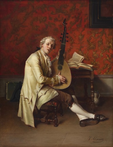 Theodore Ceriez (1832–1904) The Musician - Paintings & Drawings Style Napoléon III