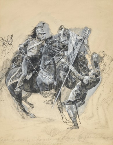 Richard Caton Woodville (1856 - 1927), le capitaine Kennedy capturant l’Aigle