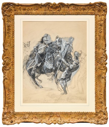 Richard Caton Woodville (1856 - 1927), le capitaine Kennedy capturant l’Aigle - Tableaux et dessins Style Art nouveau