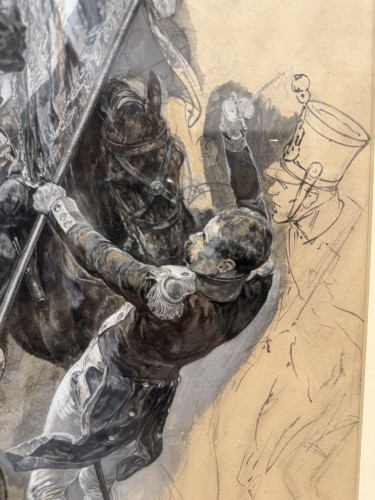 Richard Caton Woodville (1856 - 1927), le capitaine Kennedy capturant l’Aigle - Art nouveau
