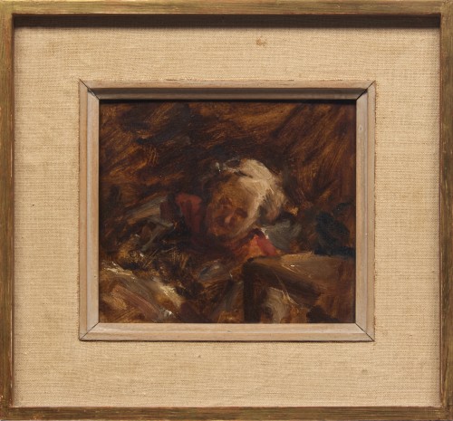 English School, circa 1830 – Head of a Sleeping Man - Paintings & Drawings Style Louis-Philippe