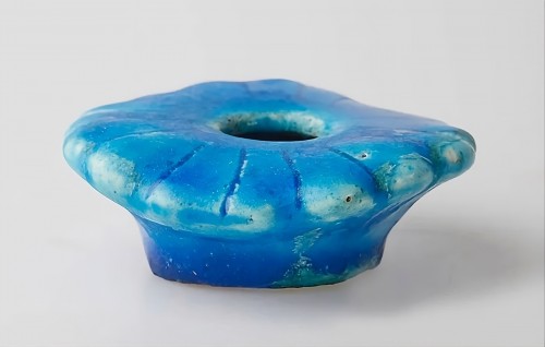 A Turquoise-glazed Melon-shaped Inkwell, Medieval Iran, c. 1150-1250 - Porcelain & Faience Style Middle age