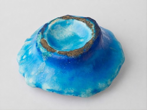 Porcelain & Faience  - A Turquoise-glazed Melon-shaped Inkwell, Medieval Iran, c. 1150-1250